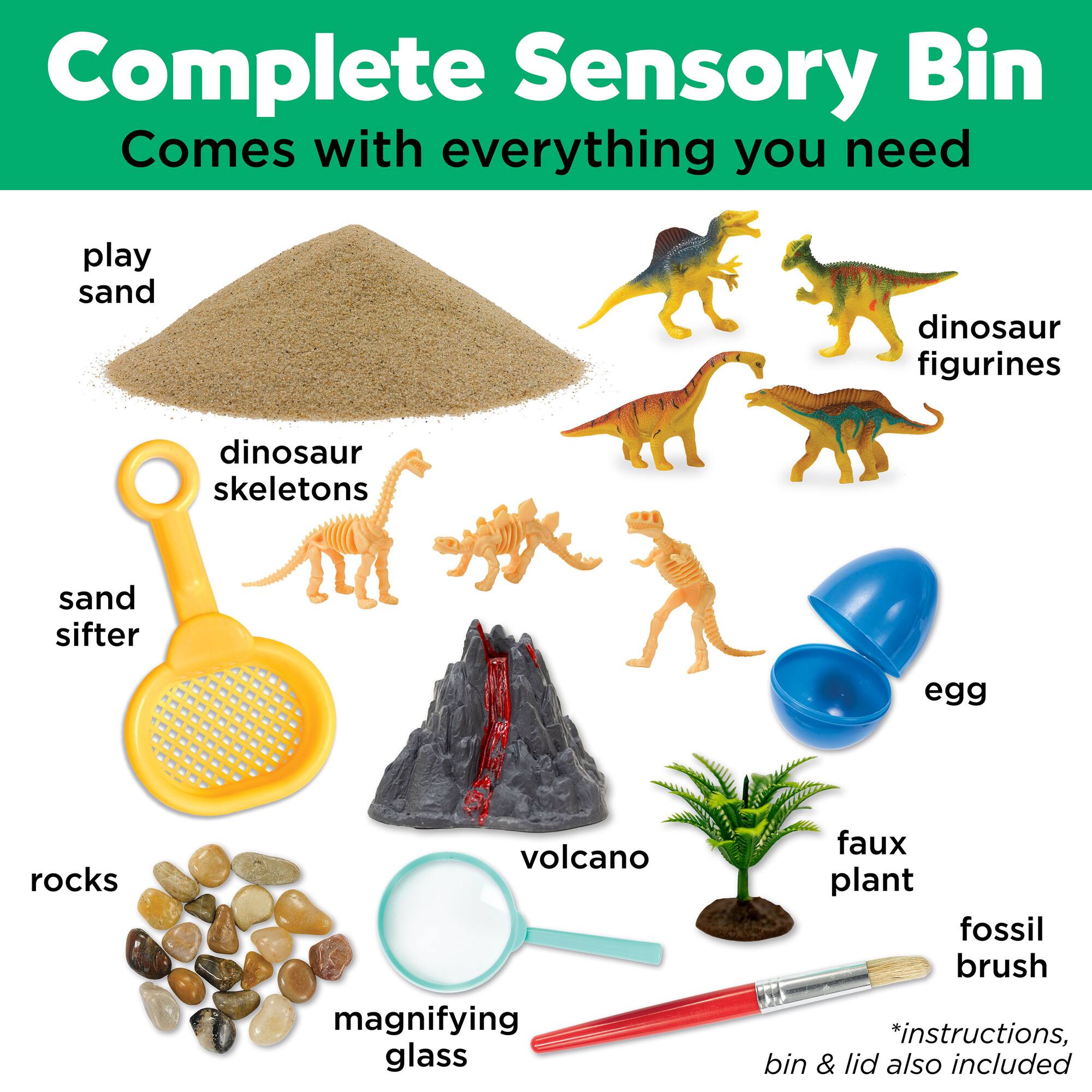 8 Pack: Creativity for Kids® Dinosaur Dig Sensory Bin